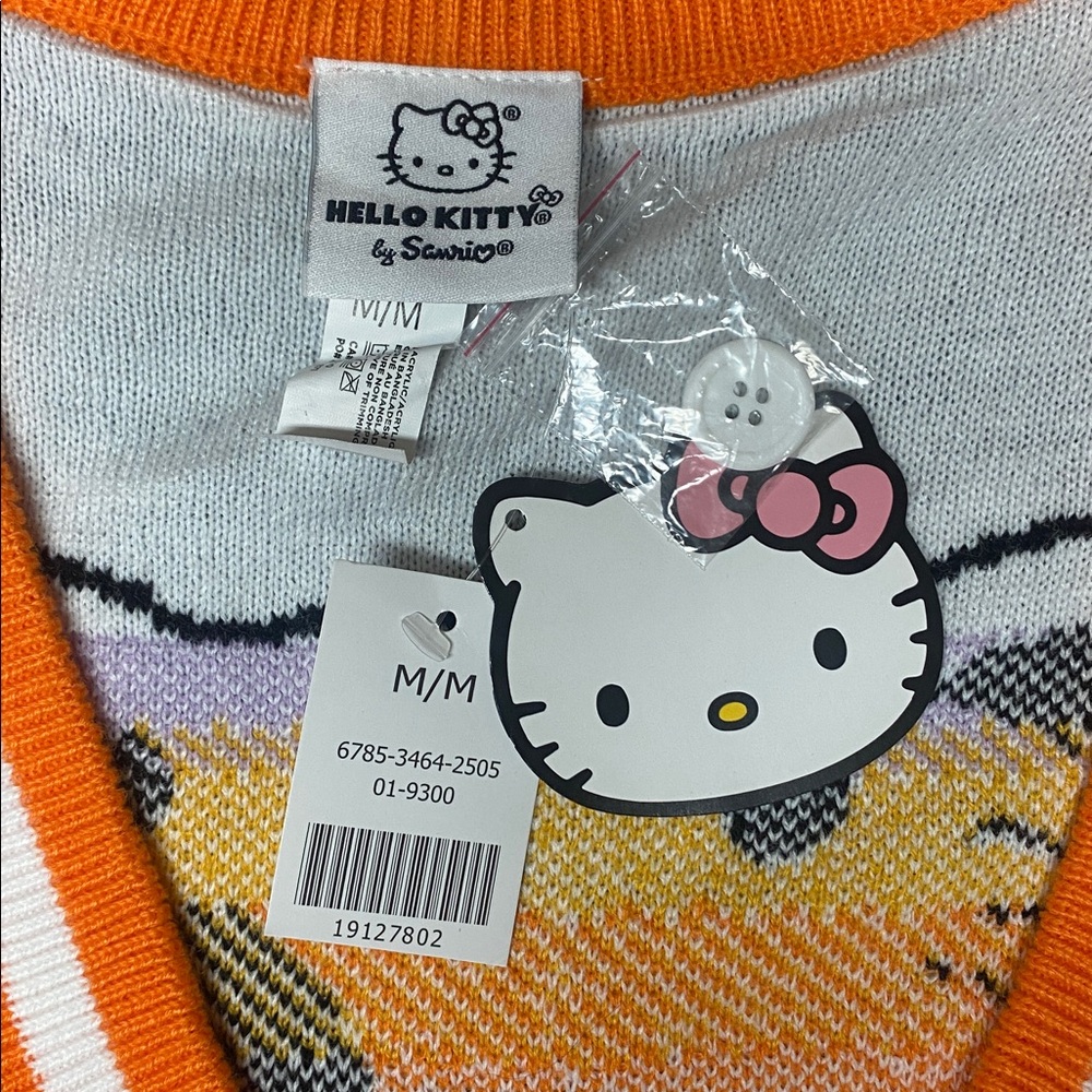 Hello Kitty Halloween Varsity Style Cardigan Size Medium - Picture 8 of 10